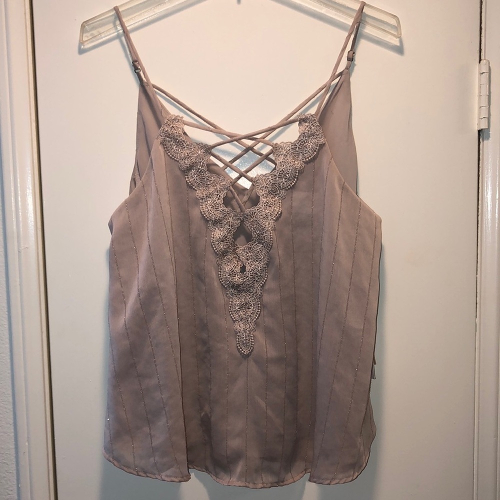 NWT! Astr tank from Nordstrom. Plunging V with adjustable straps size XL
